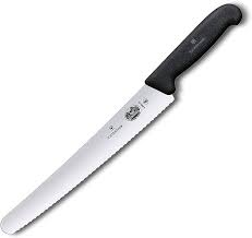 Black Bread Knife Serrated Round Tip 10.25" Victorinox