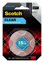 Double Sided Tape Clear 15Lb Scotch