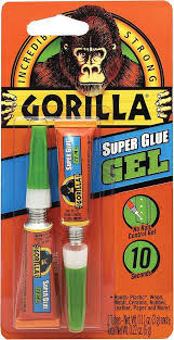 Gorilla Super Glue Gel | 2 Tubes | Fast Setting | 3g Each