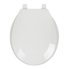 Plastic Toilet Seat Round White Truhome