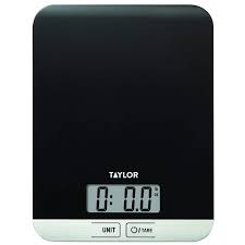 Slim Digital Kitchen Scale Black Taylor