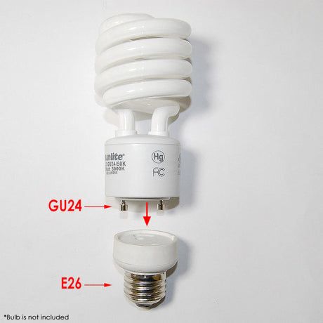 GU24 To Medium Base Adapter Sunlite