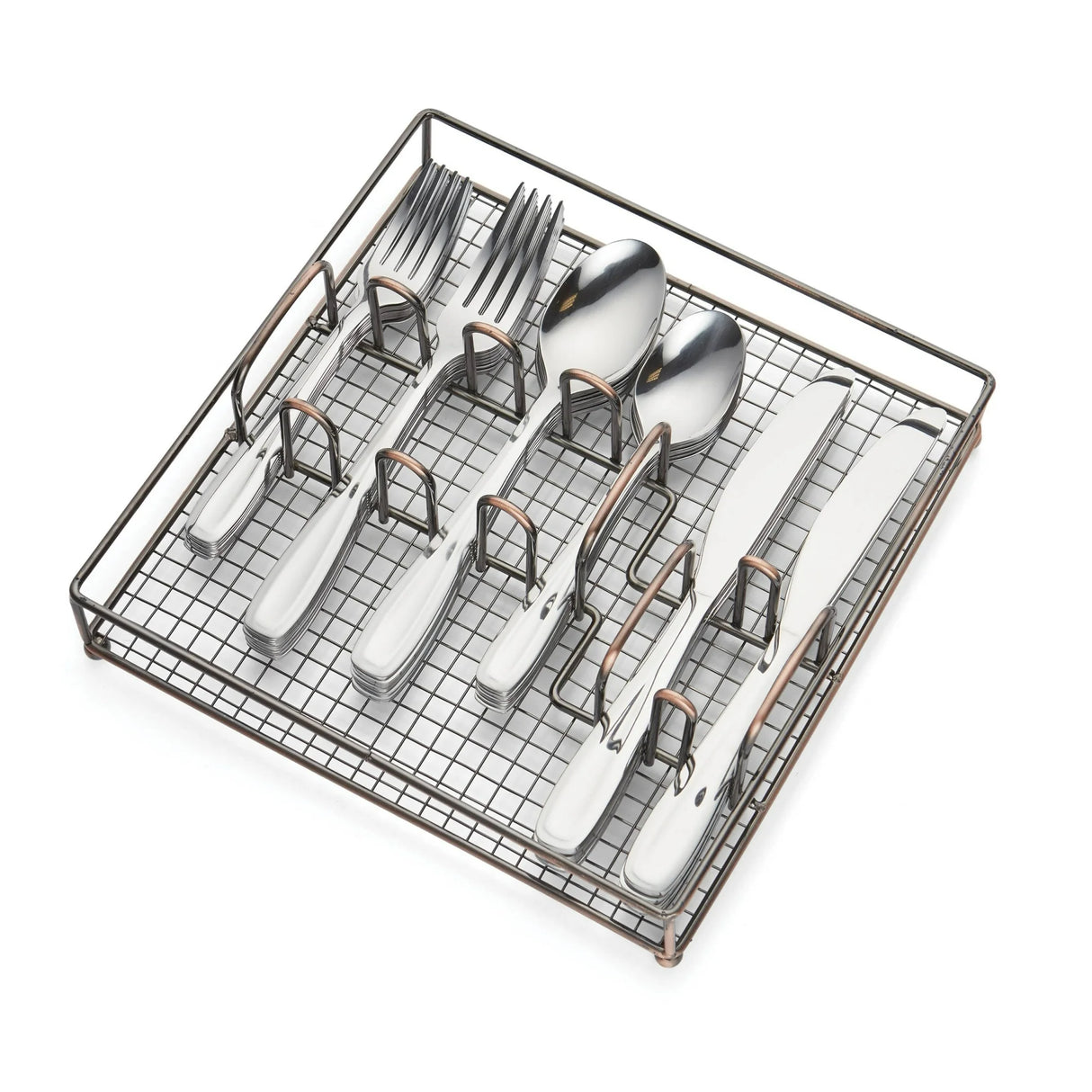20 pc Flatware Set | Waylen Mirror Piece | Silver | Cambridge