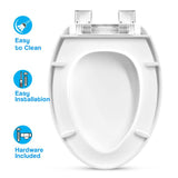 Slow Close Plastic Toilet Seat Elongated Power Clean