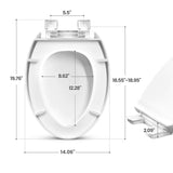 Slow Close Plastic Toilet Seat Elongated Power Clean