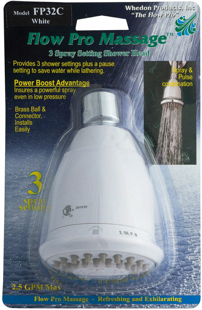 3 Spray Setting Shower Head Whedon