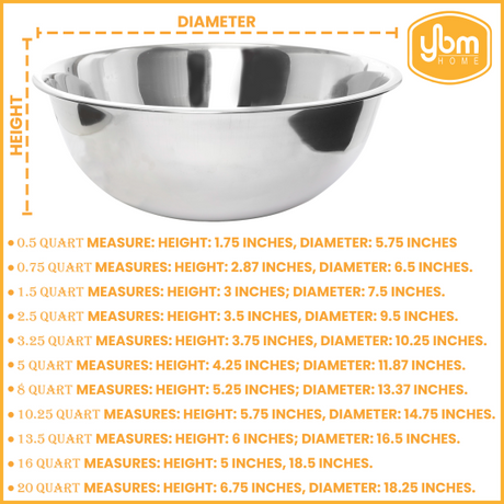 Stainless Steel 2.5QT Mixing Bowl