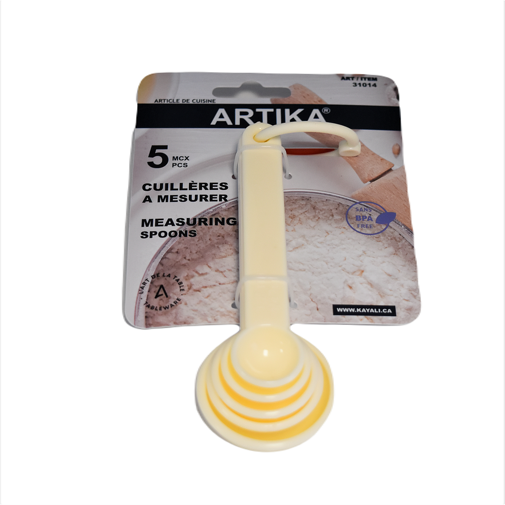 Plastic Measuring Spoon Set White Artika