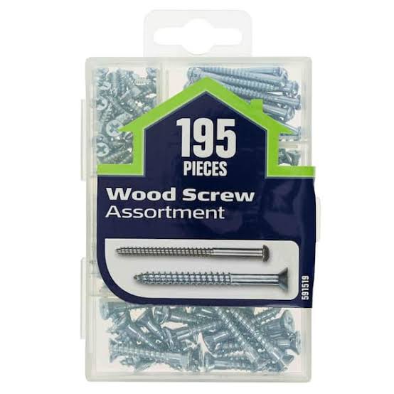 Wood Assorted Screws 195PC