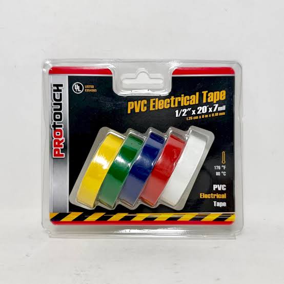 PVC Electric Tape (1/2" x 20') 5PK Pro Touch