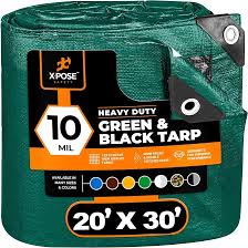 Xpose Safety 20x30 Green Tarp | UV-Resistant | Waterproof