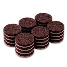 Super Sliders Felt Pads in Brown Color | Self-Adhesive Floor Protectors | 1-1/2 Inch | 16-Pack | Gorilla