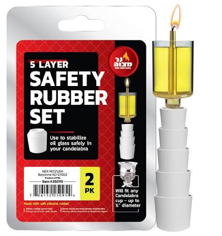 5 Silicone Safety Rubber Set Ner Mitzvah