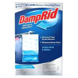 Damprid Moisture Absorber Hanging Bag 3PK