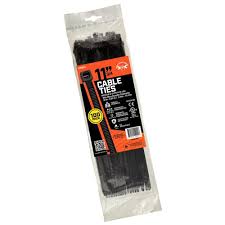 Cable Ties 11" Black Grip Tight Tools