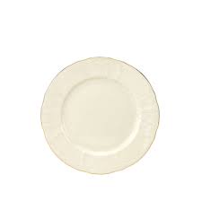 Dessert Plate Ivory Gold Rim 7.5" Vikko