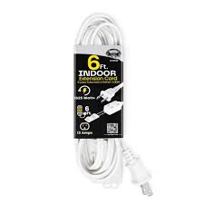 6' | Extension Cord | White | Grip Tight Tools