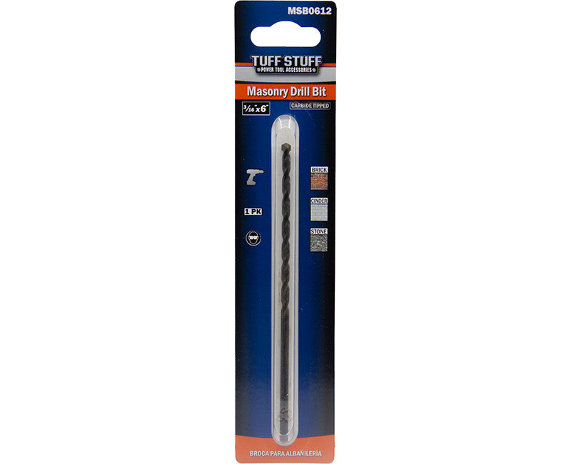 Masonry Drill Bit 3/16"x6"