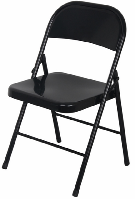 Folding Black Metal Chair