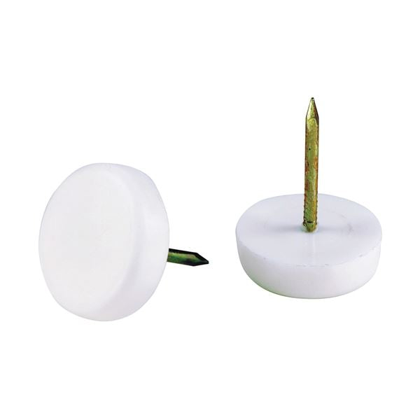 Furniture Glide Plastic White 3/4" Shepherd