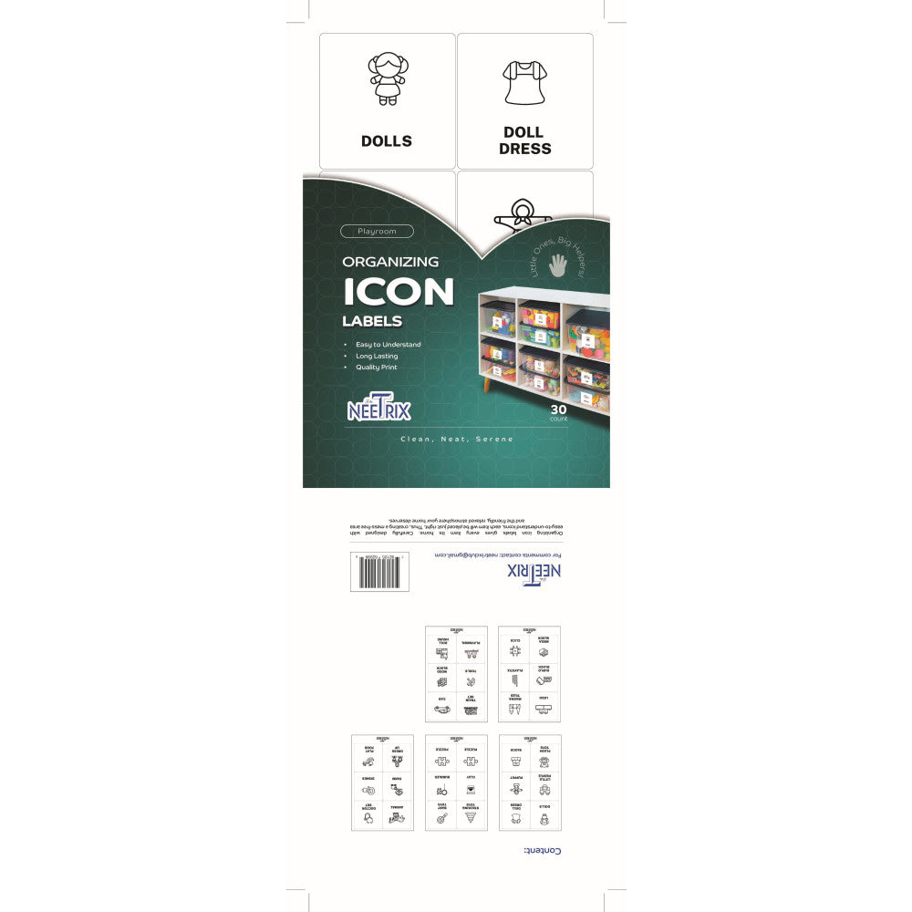 Playroom Organizing Icon Labels, 30 Count