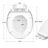 Slow Close Round Plastic Toilet Seat Power Clean
