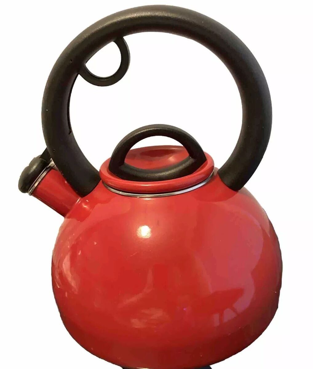 Tea Kettle Red 2.5qt Copco Table Top USA