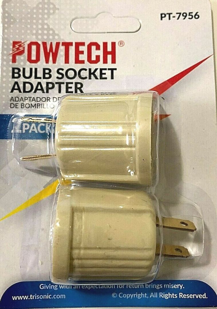 Converts Bulb To Socket Trisonic