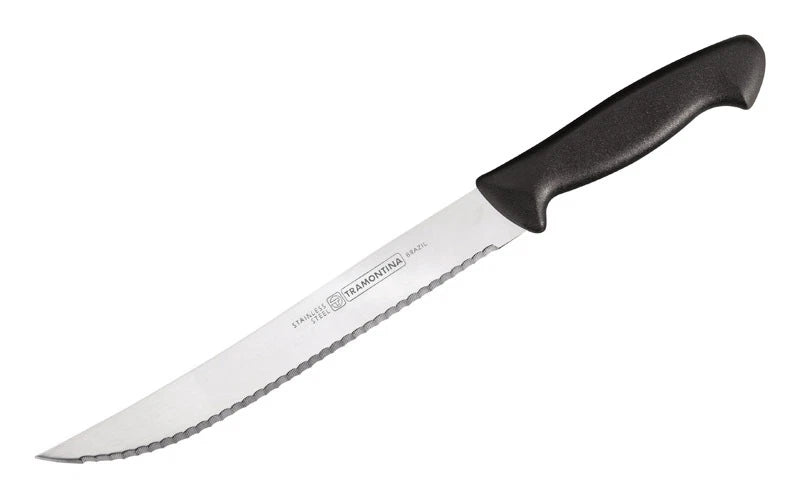 Roast Slicer Knife 8” | Black | Stainless Blade | Tramontina