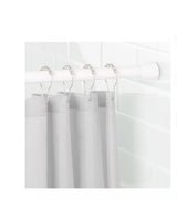 Shower Curtain Rod in White Color | 70” x 72” | iDesign