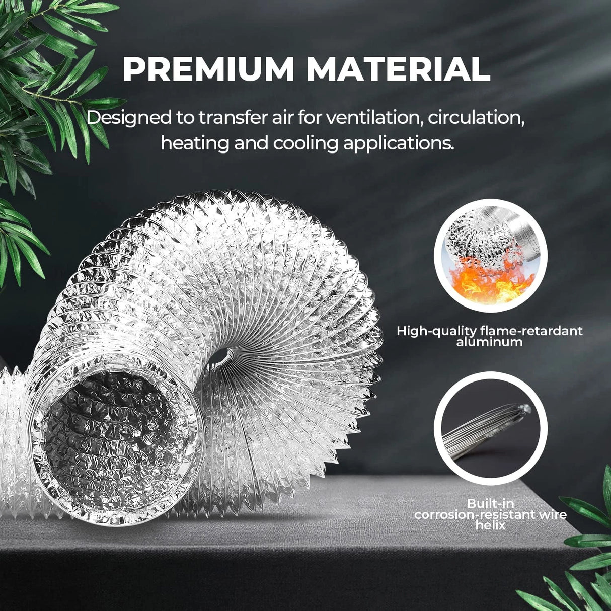 Aluminum Foil Dryer Vent Hose 6 1/2 Feet