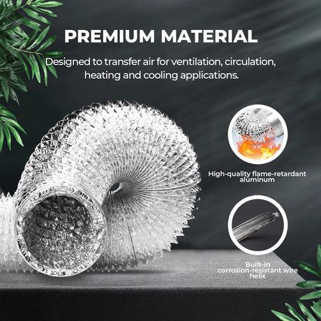 Aluminum Foil Dryer Vent Hose 6 1/2 Feet