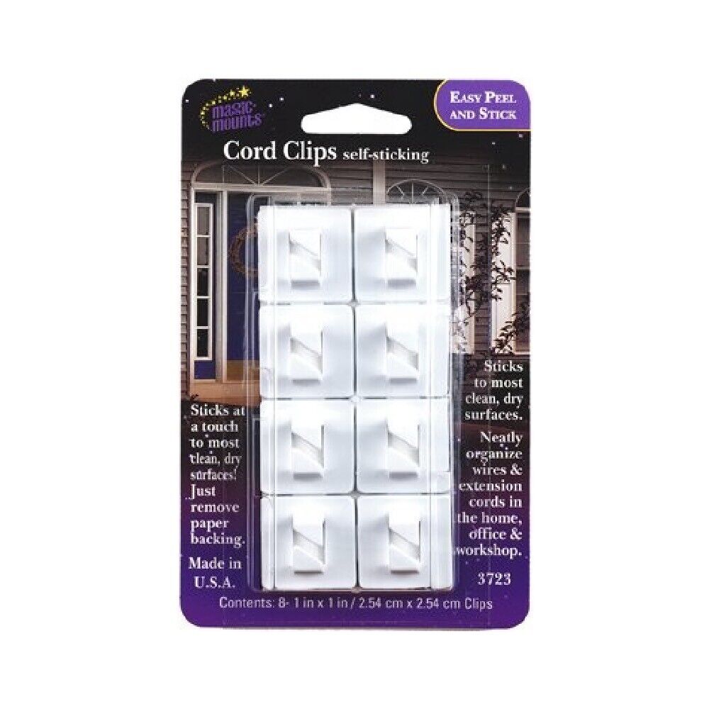 Cord Clips Self Sticking | White | Regular Size | ‎Magic Mount
