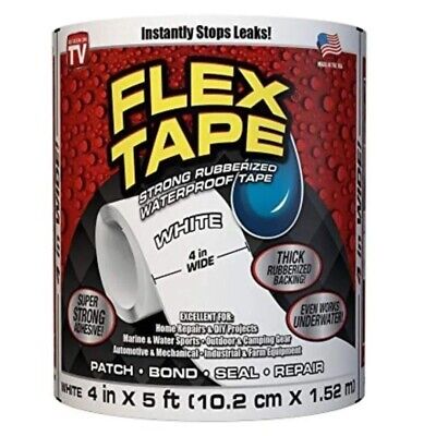 Waterproof Tape White 4" x 5' Flex Tape