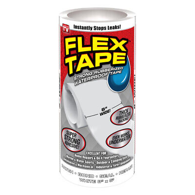 Waterproof Tape White 8" x 5' Flex Tape