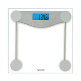 Taylor Digital Glass Scale For Bathroom | 11.8" x 11.8" | 350 lb Capacity | LCD Display