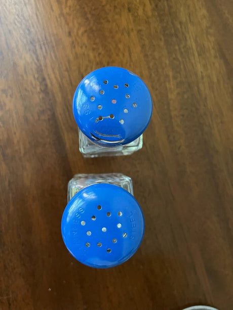 Glass Salt and Pepper Shaker | 3.25" | Blue | Trudeau