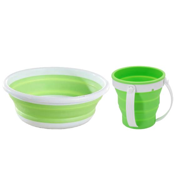 Collapsible Negel Vasser Basin Set Avenue Houseware (Green)