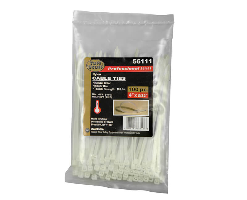 Cable Ties 4" clear