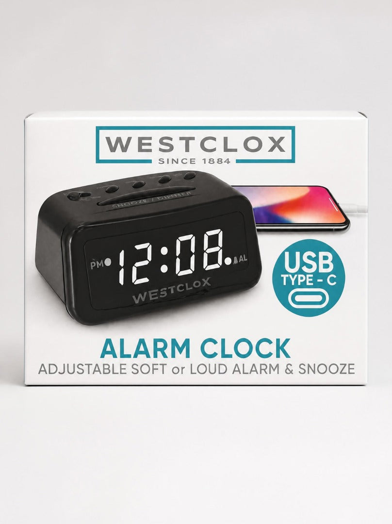 Adjustable Soft Or Loud Alarm & Snooze Westclock