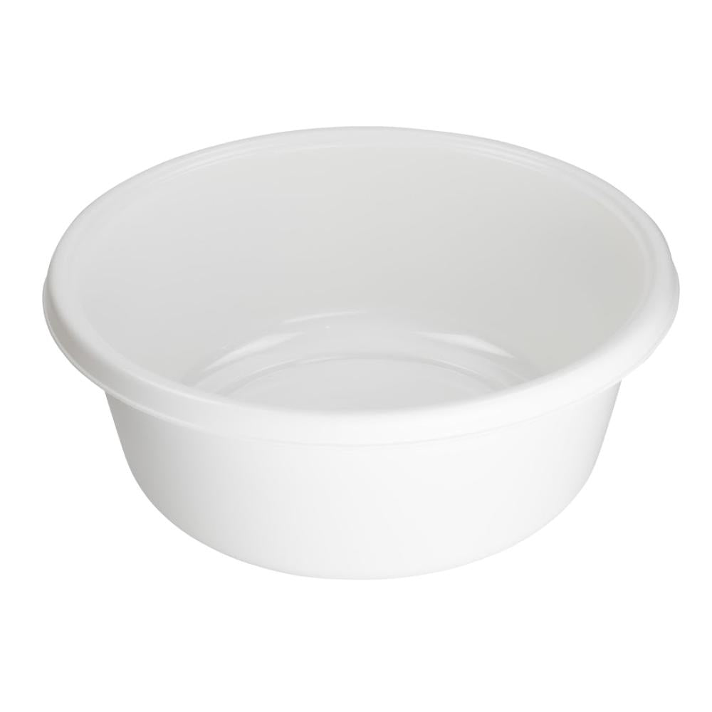 Plastic Wash Basin Pearl White 7QT YBM