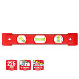 Magnetic Torpedo Level 9" | Red | 3-Vial | 225 mm | Workpro